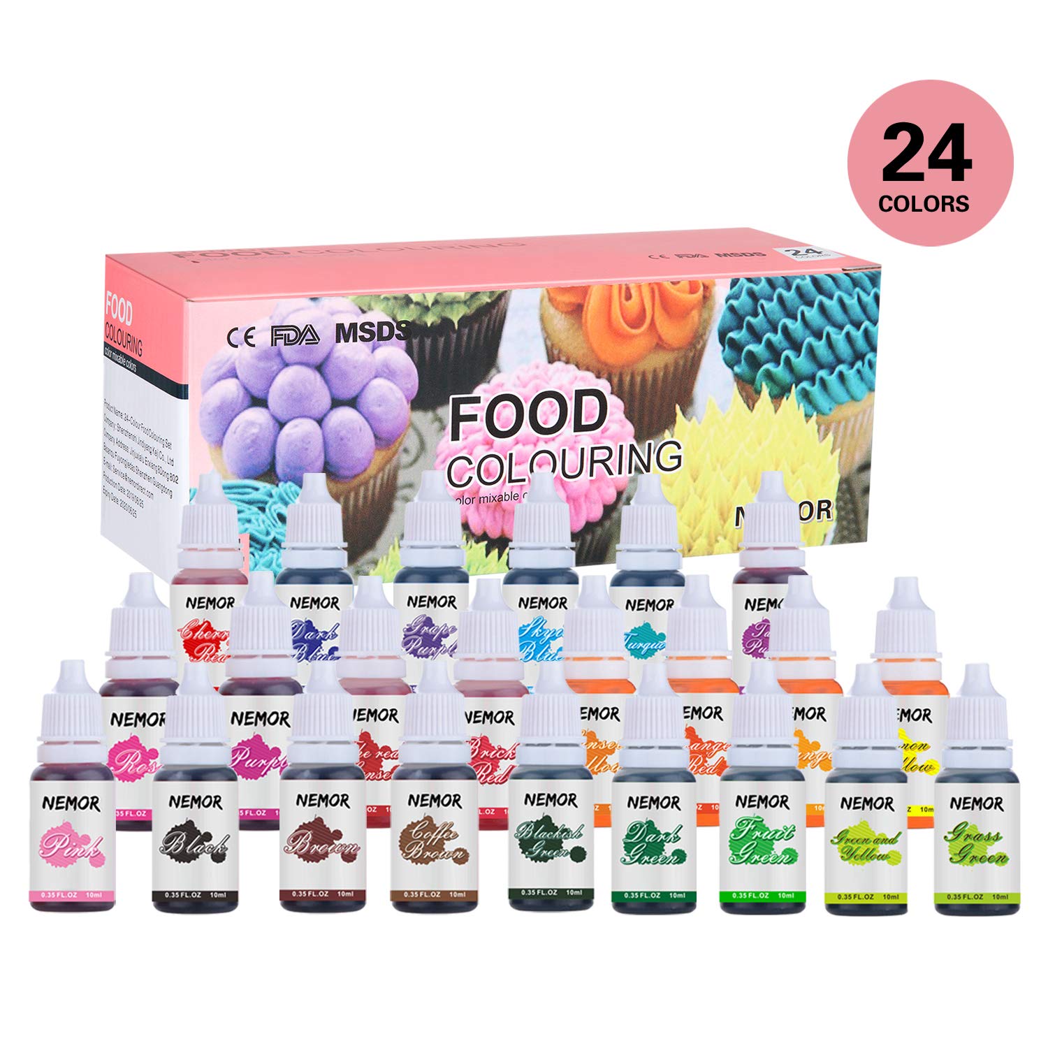 Food Coloring 24 Colors 10ml